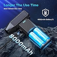 Vista 5 de Plumero de aire comprimido, limpiador de teclado de 8000 mAh 130,000 RPM, repuesto de lata de aire comprimido, accesorios de computadora