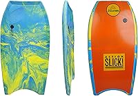 ATUNAS Bodyboards 33-43 Inch for Kids & Adults - Waterproof PE/EVA Foam Surf Board with Wrist Leash & Crescent Tail