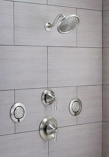 Miniatura 2 de Moen TS1422 Mosaico redondo de dos funciones cuerpo aerosol, válvula requerida, cromo,