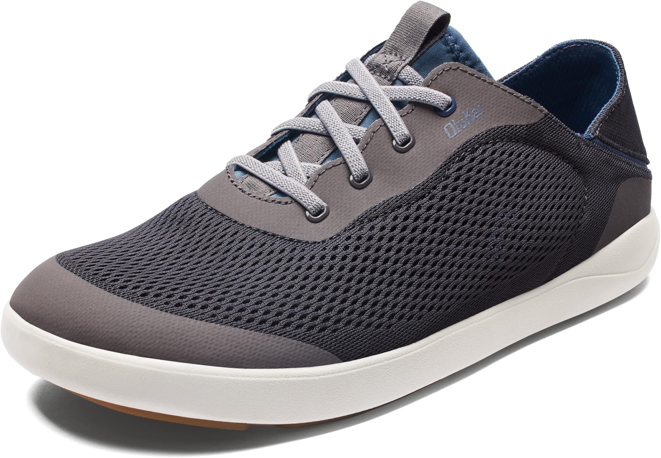 Moku Pae Men's Boat Shoes, No Tie Laces & Stretch Construction, Lightweight & Breathable Mesh, Comfort Fit & Wet Grip Rubber Soles, Pavement/Vintage Blue, 10 UK
