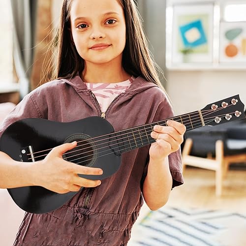 Miniatura 6 de Toddmomy Guitarra acústica para niños, guitarra acústica clásica de 21 pulgadas, guitarra acústica portátil de tamaño pequeño para niños,
