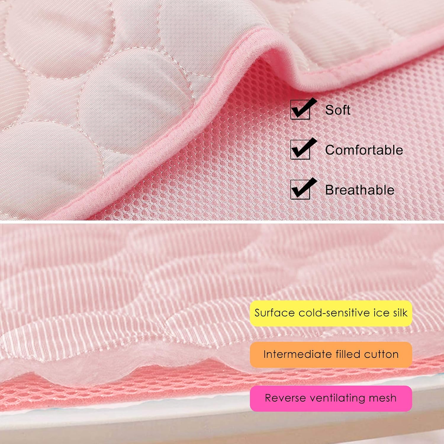 review Cooling Mat for Dogs Cats Self Cooling Mat,Dog Cooling Mat-Upgraded Pet Cooling Mat Pad Blanket,Reusable Ice Silk Dog Cooling Pad,Washable Soft Cushion Puppy Kitten Pet Cooling Mat Pad Indoor/Outdoor