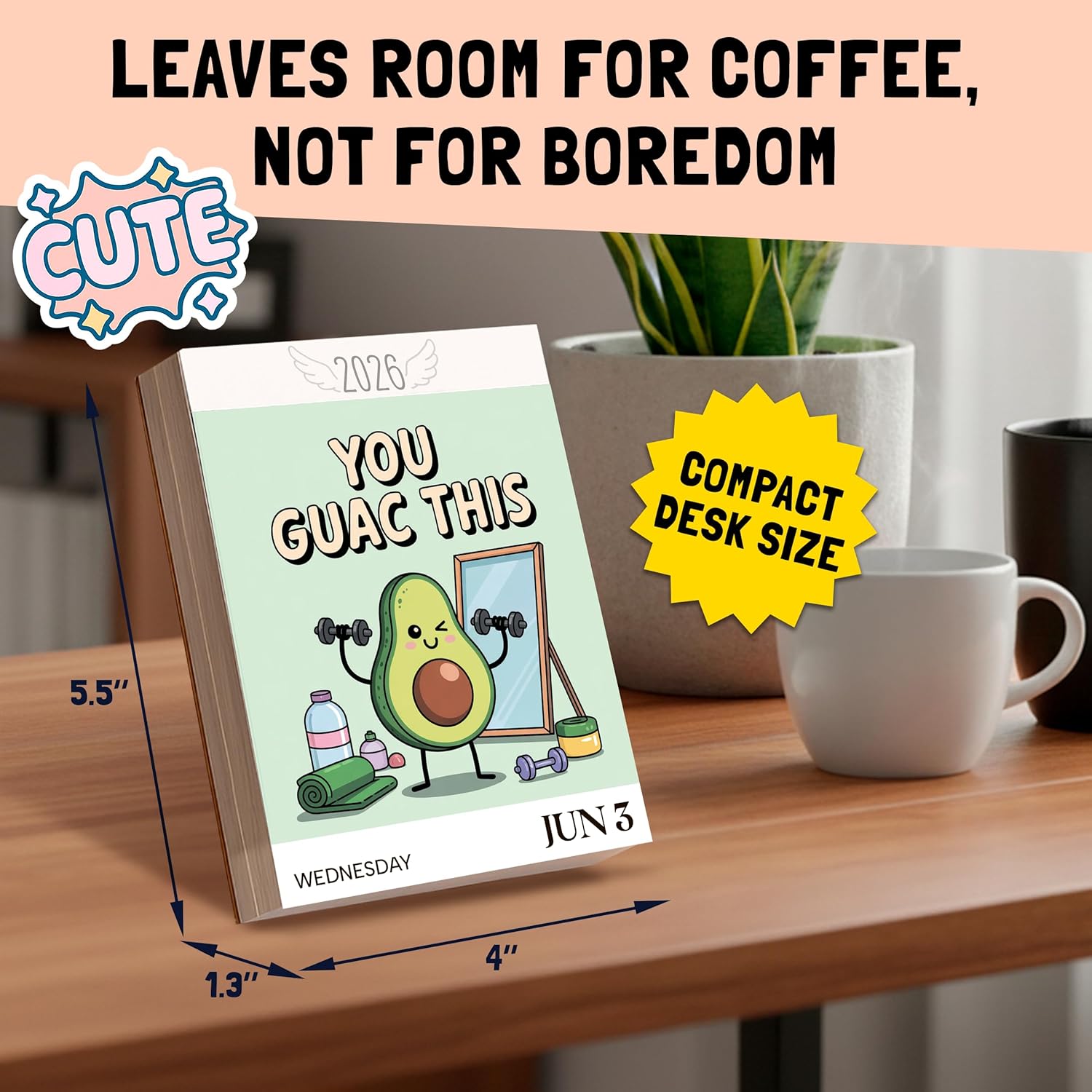 Punny Day-to-Day Calendar for 2026 | Funny Daily Desktop Calendar Christmas Stocking Stuffer Gift for Home or Office, Funny Desk Calendar 2026, Daily Tear Off Pages with Puns, White Elephant Gifts - Image 5