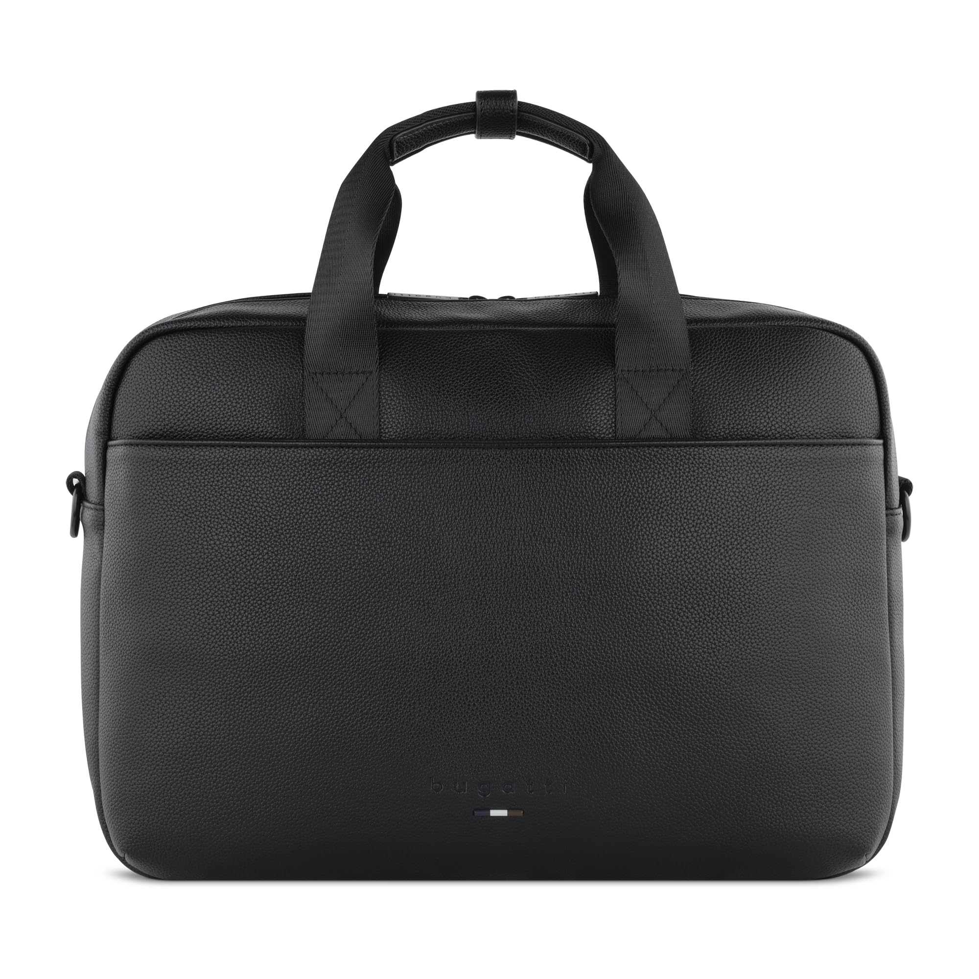 bugatti Rico Maletín, elegante maletín de negocios con compartimento para portátil de 15 pulgadas en negro