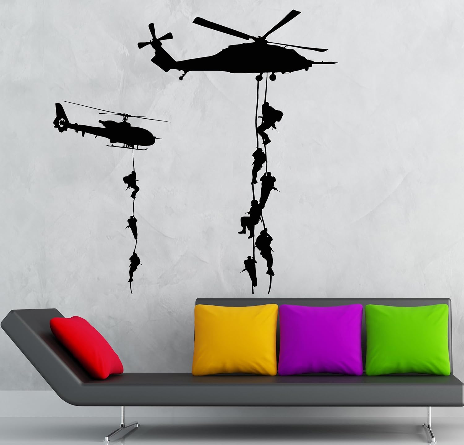 Helicopter Vinyl Decal Marines Military War Soldier Wall Stickers (ig2323)