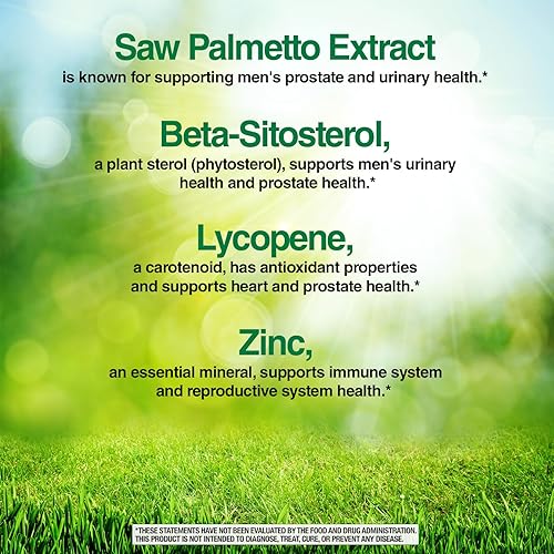 Miniatura 2 de Nature's Wonder Fórmula de próstata para hombres con palma enana, beta-sitosterol y licopeno, 200 cápsulas blandas, suministro para 100 días