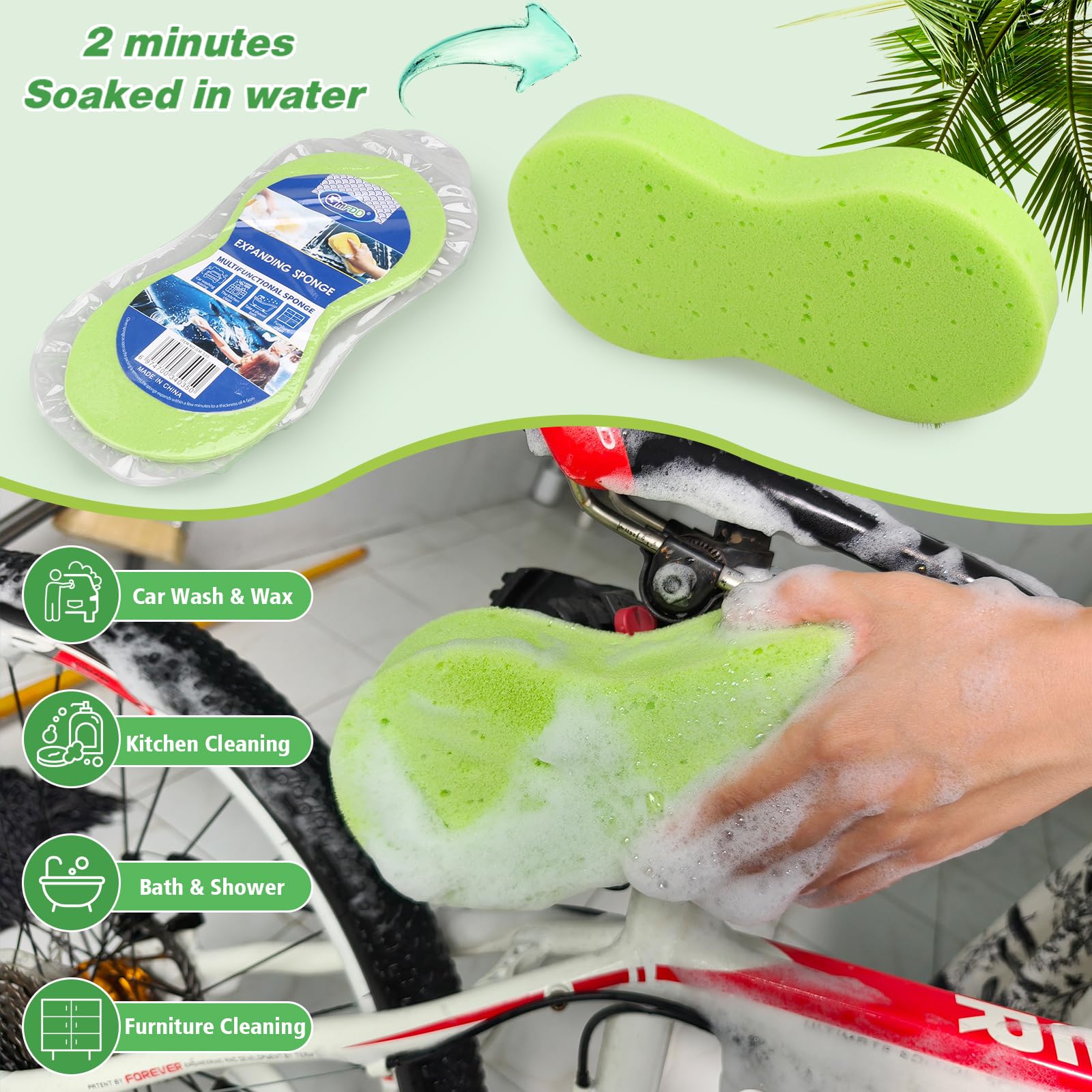 Zestaw do czyszczenia roweru 8 w 1, zestaw do czyszczenia łańcuchów rowerowych zawierać czyszczenia roweru z 500 ml,szczotka