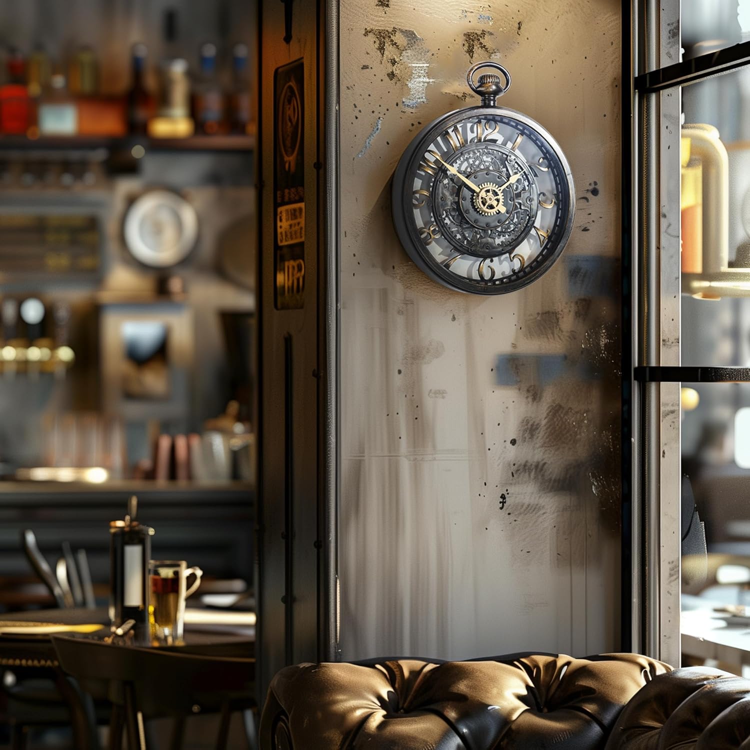 AYRELY® 13IN Decorative Wall Clock - Oversized 3D Steampunk Large Wall Clock, Vintage Industrial Steampunk Large Clock for Living Room Décor