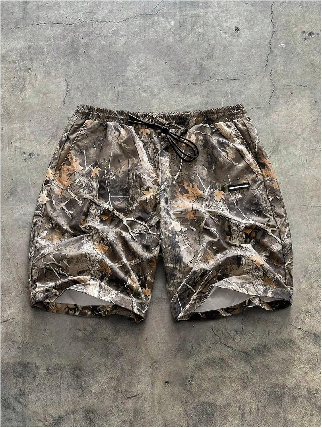 WDIRARA Men's Big and Tall Camo Drawstring Waist Shorts Athletic Wide Leg Gym Shorts with Pockets