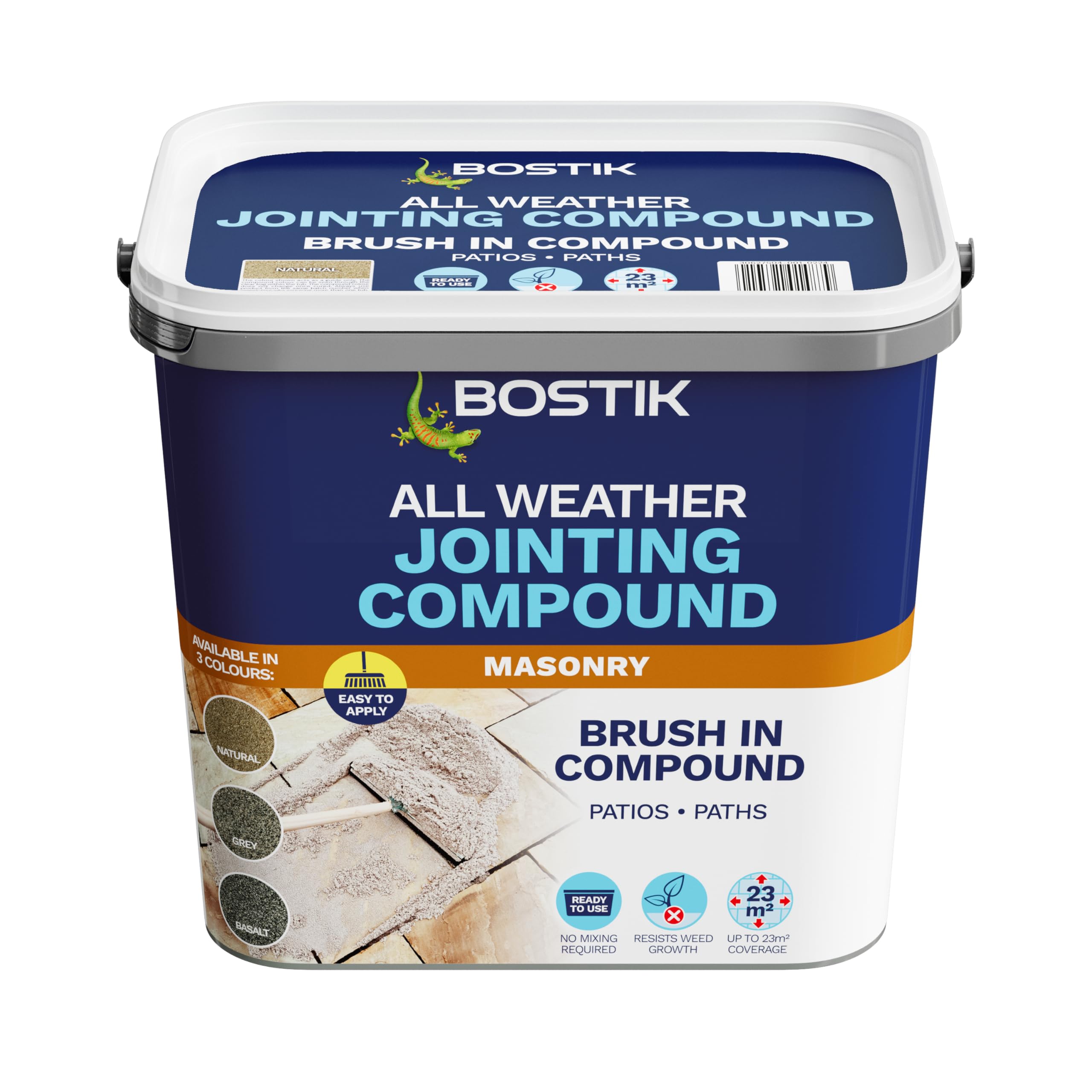 Bostik All Weather Jointing Compound Natural - 15kg - Path & Patio Jointing - Ready-to-use - Landscaping project - Weed & Erosion Resistant