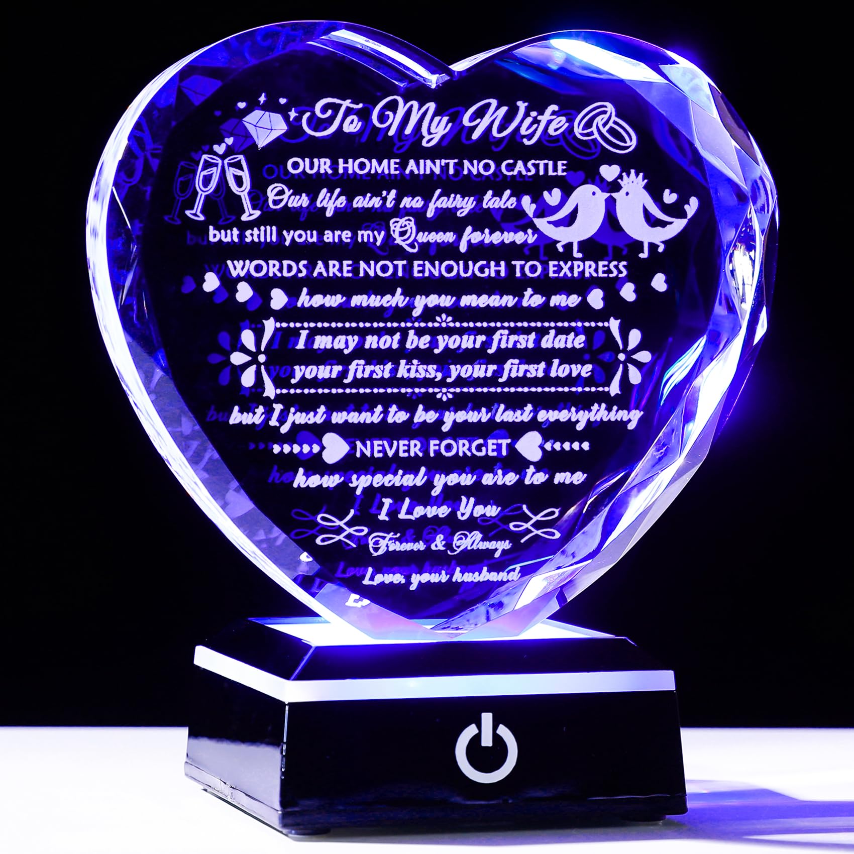 YWHL Heart Crystal Keepsake