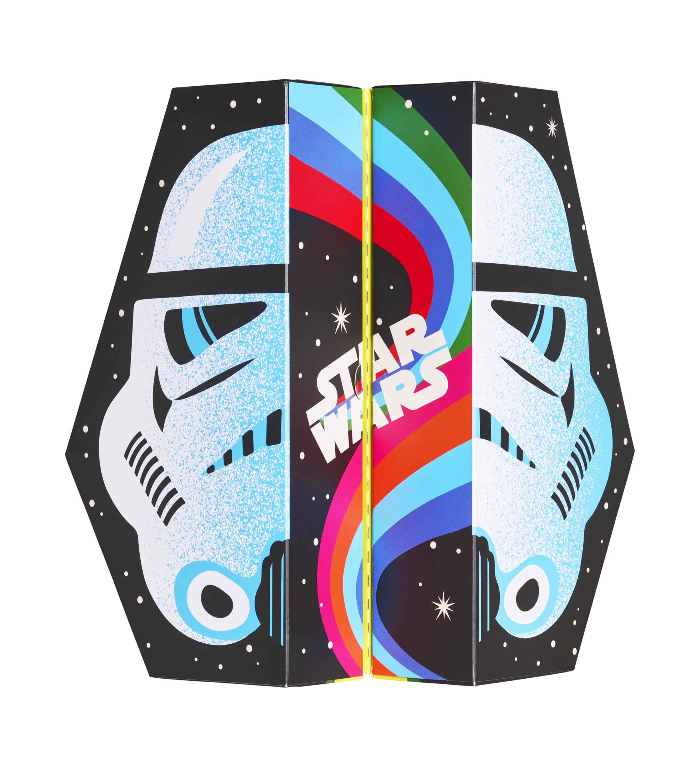 Happy Socks Unisex 6-Pack Star Wars Fw24 Star Wars Edition - Darth Vader, Yoda, R2-D2 And Storm Trooper Pattern - Cotton Socks For Men And Women, 41-46