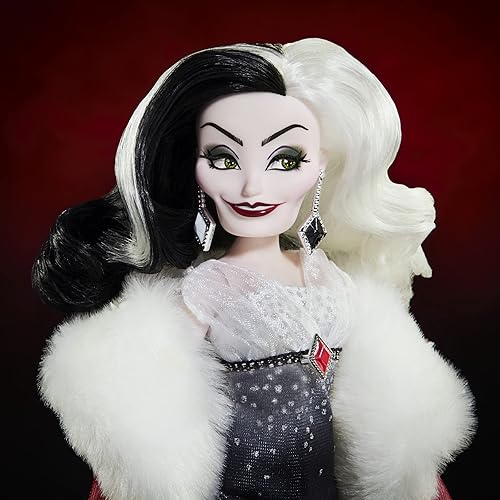 Miniatura 6 de Disney Princess Style Series Cruella De Vil, Muñeca de moda de estilo contemporáneo con accesorios, juguete coleccionable para niñas de 6 años en