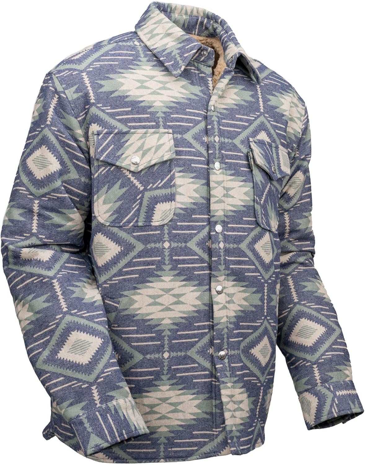 Outback Trading Company Men's Ronan 29761 Cotton Warm Outdoor Casual Western Berber Lined Snap Closure Long Sleeve Jacket