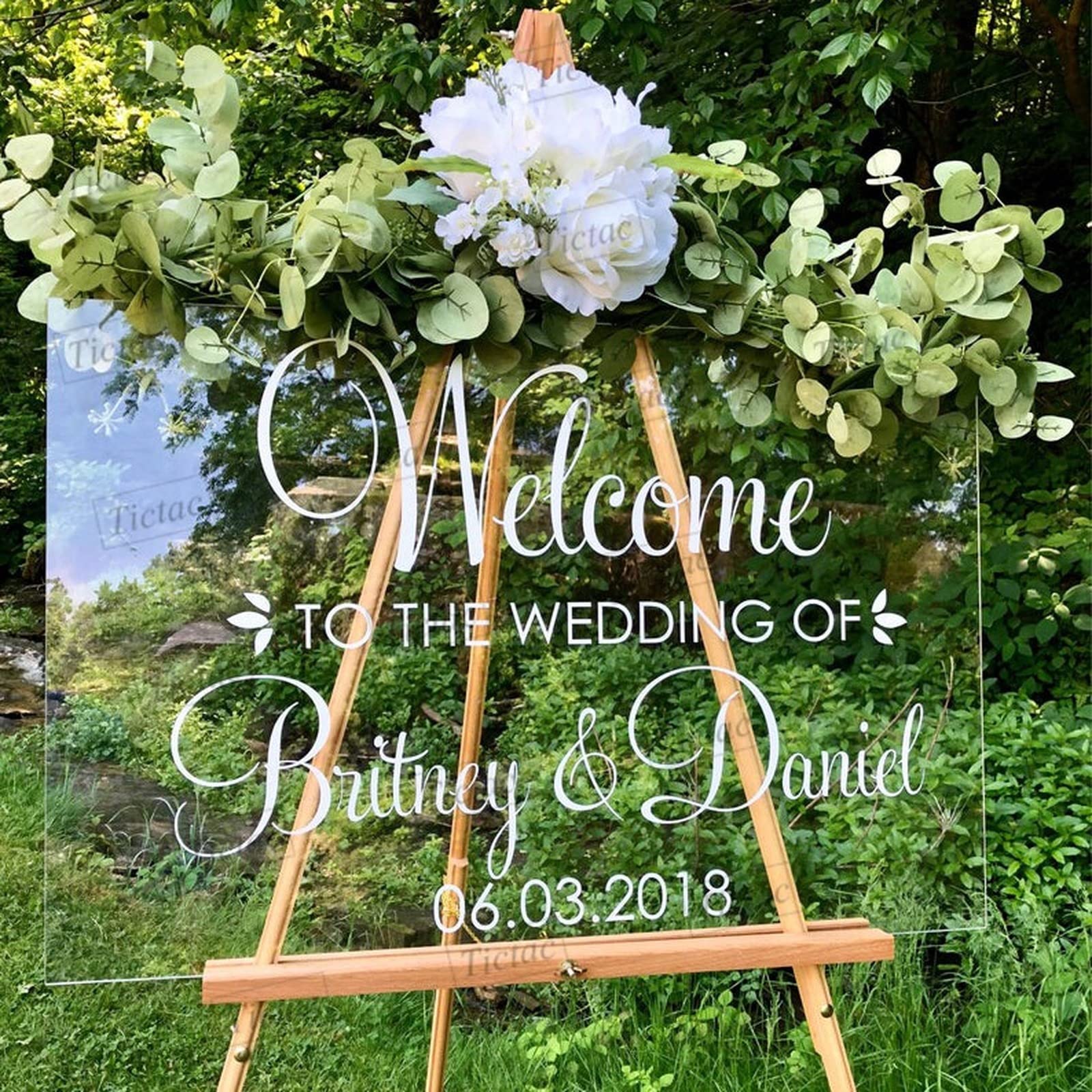 Autocollant de mariage bienvenue pour votre panneau d'accueil, déco de réception