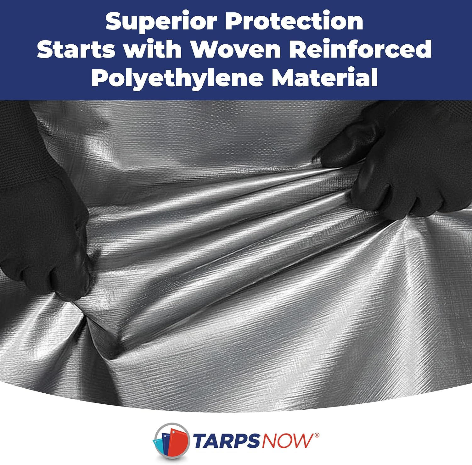 Tarps Now | Heavy Duty Waterproof Hay Tarp 15' x 54' ft | Multipurpose 12 Mil Poly Tarpaulin Sheet Cover | #2 Brass Spur Grommets | Agricultural, Camping Tents & Weather Protection | Silver & Black