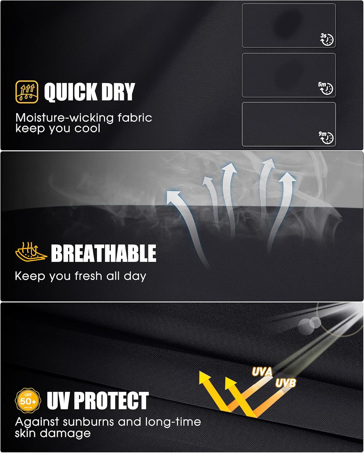 33,000ft Women's Capri Golf Pants Casual Quick Dry UPF 50+ Lightweight Stretch Cargo Hiking Pants with Pockets - Image 3