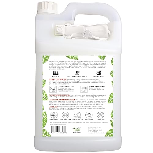 Miniatura 9 de Herbicida y hierba  Vinagre natural y sal  1 galón  Sin glifosato  Agita bien