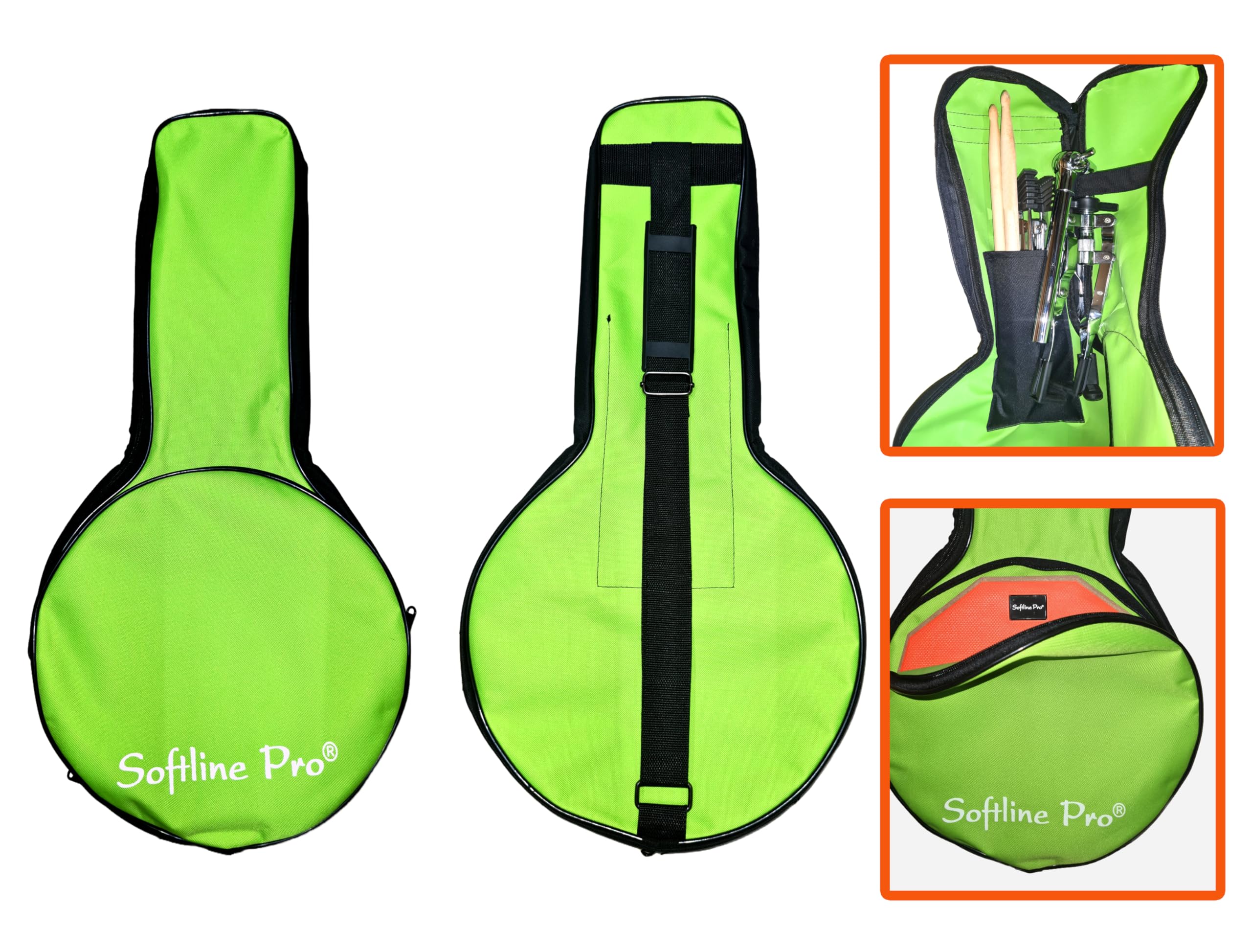Softline Pro SP DPP Drum Practice Pad Storage Backpack/Shoulder Large Capacity (SP-DPP43-BAG)-image-17