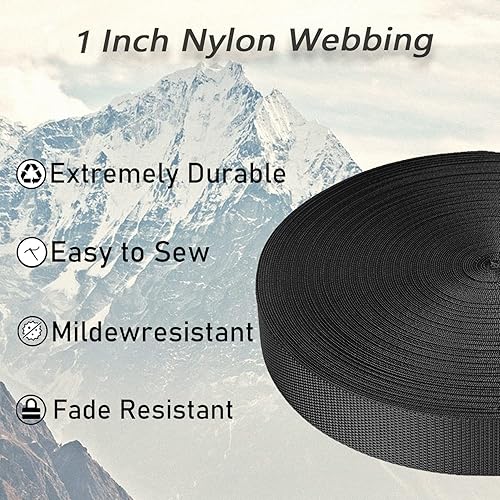 Miniatura 3 de Correa de nailon de 1 pulgada y 1.5 pulgadas de ancho, correa de cincha pesada de 12 yardas, correas de nailon para reparación de equipos de