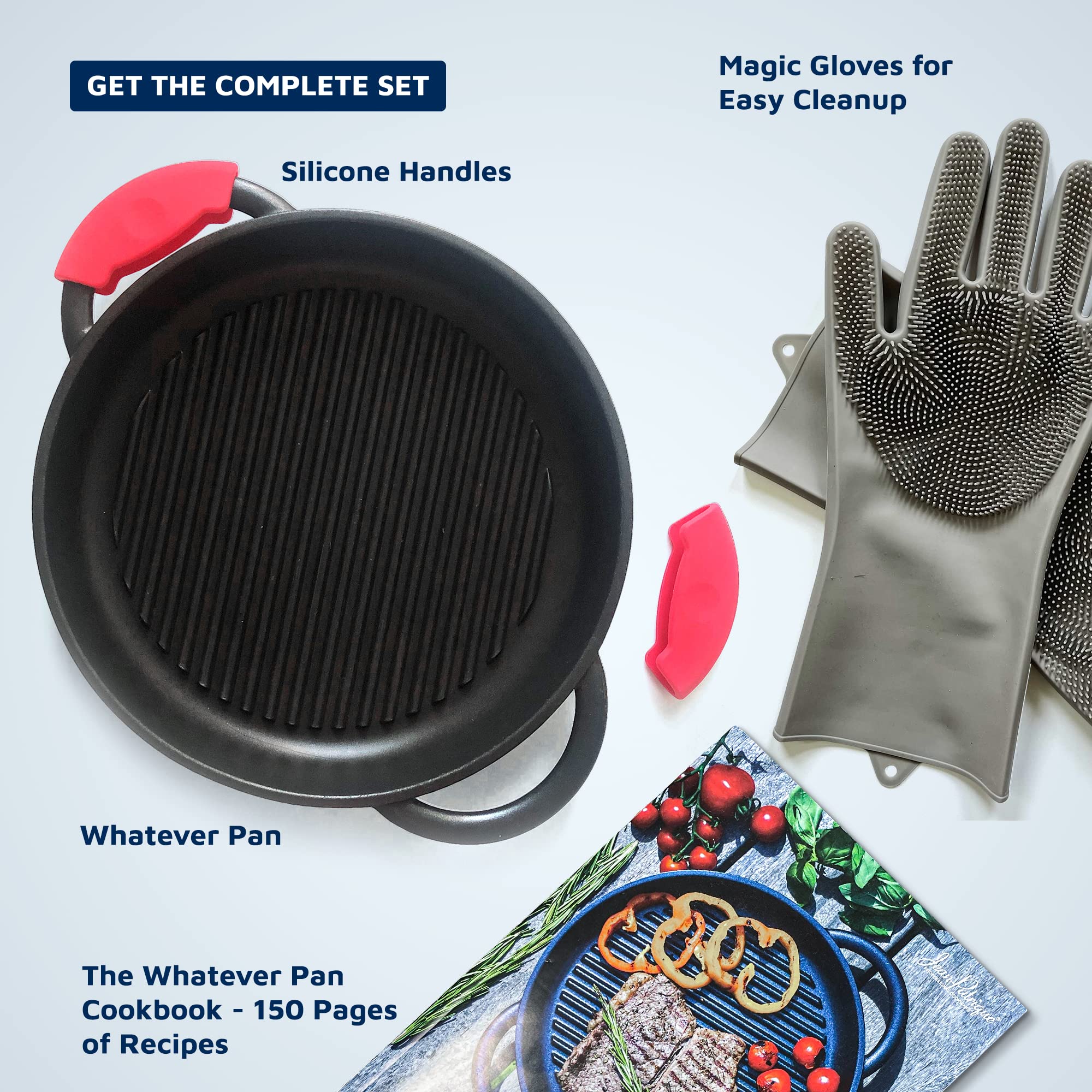 The Whatever Pan Cast Aluminum Griddle Pan for Stove Top Lighter Than Cast Iron Skillet