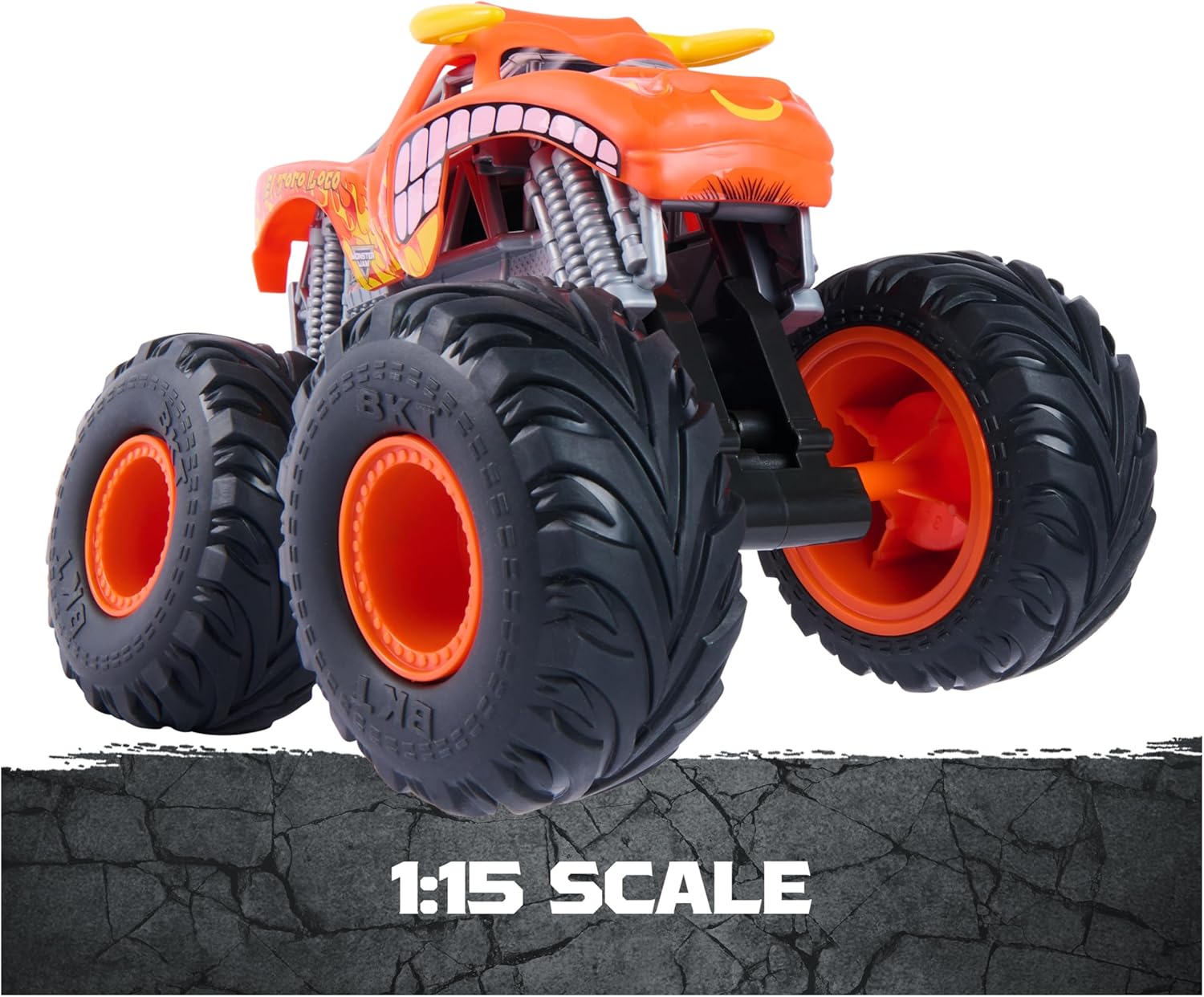 Monster Jam, Official El Toro Loco Rev ‘N Roar 1:15 Scale Monster Truck, Kids Toys for Boys & Girls Ages 3 and up