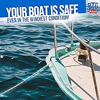 Vista 8 de Cuerda de marcadores de profundidad de línea de anclaje de barco marino/náutico resistente con perno de ojo de dedal de acero inoxidable, barcos