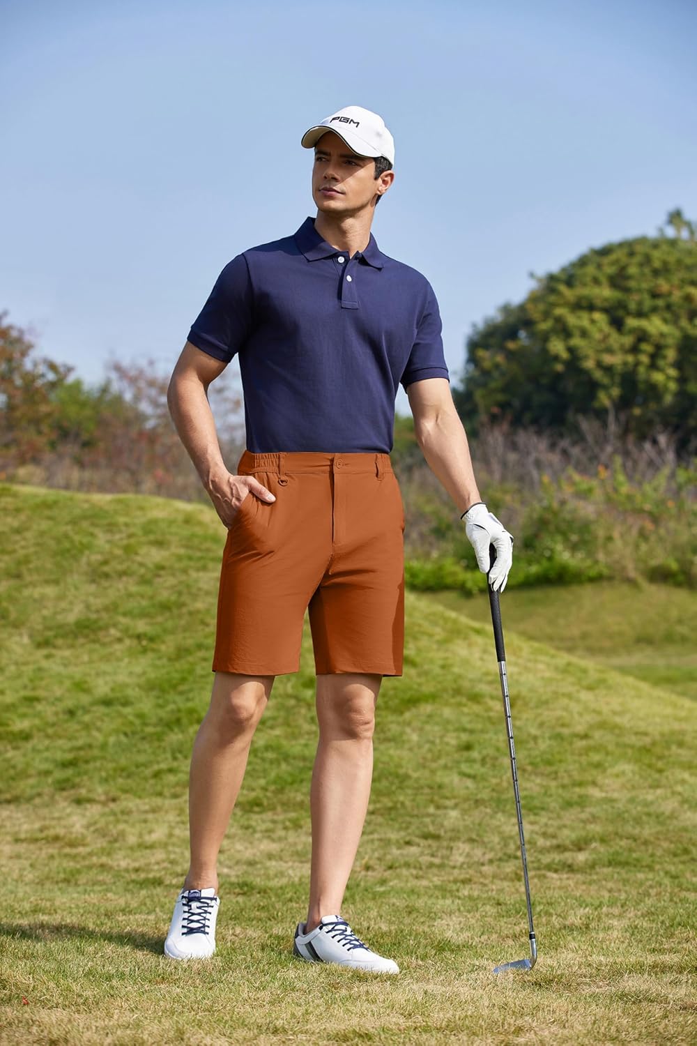 COOFANDY Men's Golf Shorts 8 Inch Lightweight Quick Dry Casual Dress Shorts Hiking Travel Shorts with Pockets - Image 3