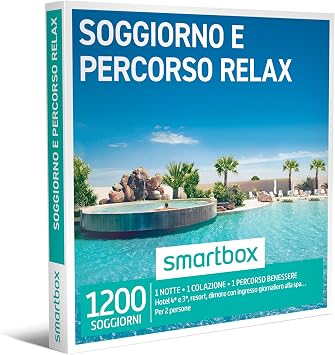 Smartbox - Stay and Relax Path - Couple Gift Box, 1 Night with Breakfast and 1 Wellness Path for 2 Persons, Original Gift Ideas