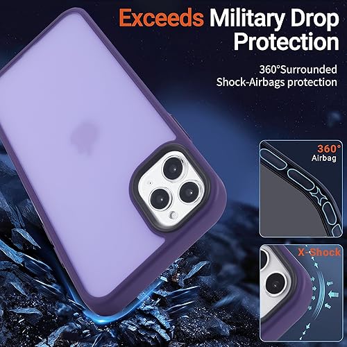 Miniatura 581 de Yriklso Strong Magnetic Case for iPhone 11 [Compatibilty with MagSafe] Protective Shockproof Cover Phone Case for iPhone 11 6.1" Frosted Purple