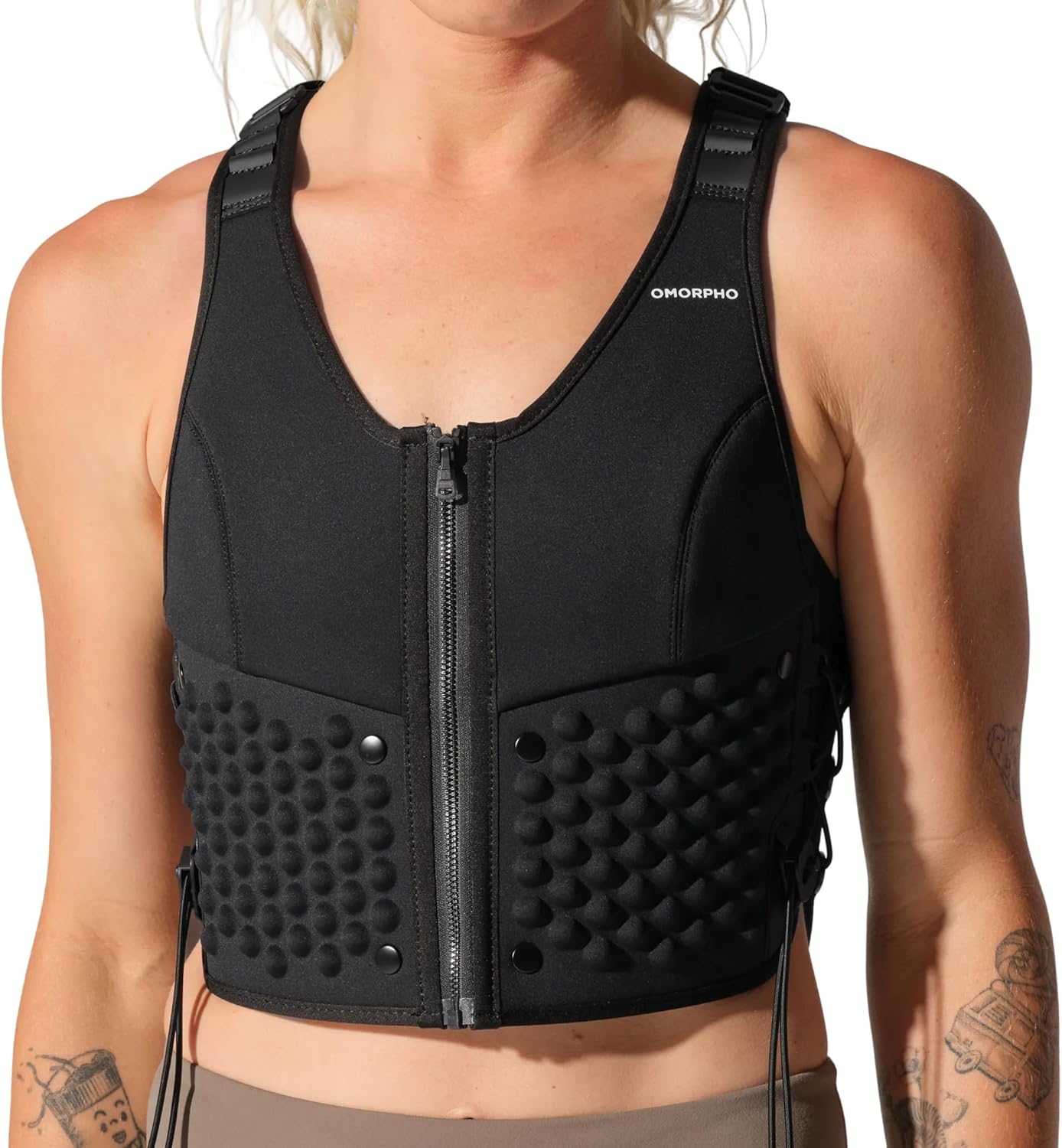 OMORPHO Women's G-Vest Icon, 6 lb (up to 12 lb with addition of G-Pack), weighted vest for women, low-profile, fully adjustable, comfort fit. Great for walking, hiking, running and training.