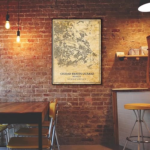 Miniatura 10 de TANOKCRS Acapulco - Póster de mapa vintage de México, arte de pared, diseño de mapa de carretera de la ciudad, regalo de recuerdo de viaje