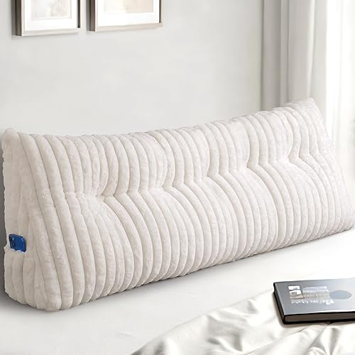 Dorivalley Headboard Pillow Queen, Triangular Wedge Pillow Headboard Queen, Cushion Headboards Reading Pillows, Backrest Pillows for Sitting in Bed 