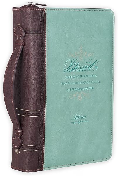 Christian Art Gifts Blessed Bibelhülle mit Luke 1:45 Schriftzug
