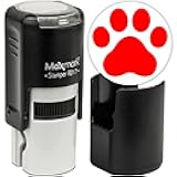 MaxMark Round Self Inking Emoji Stamp - Paw - Red Ink