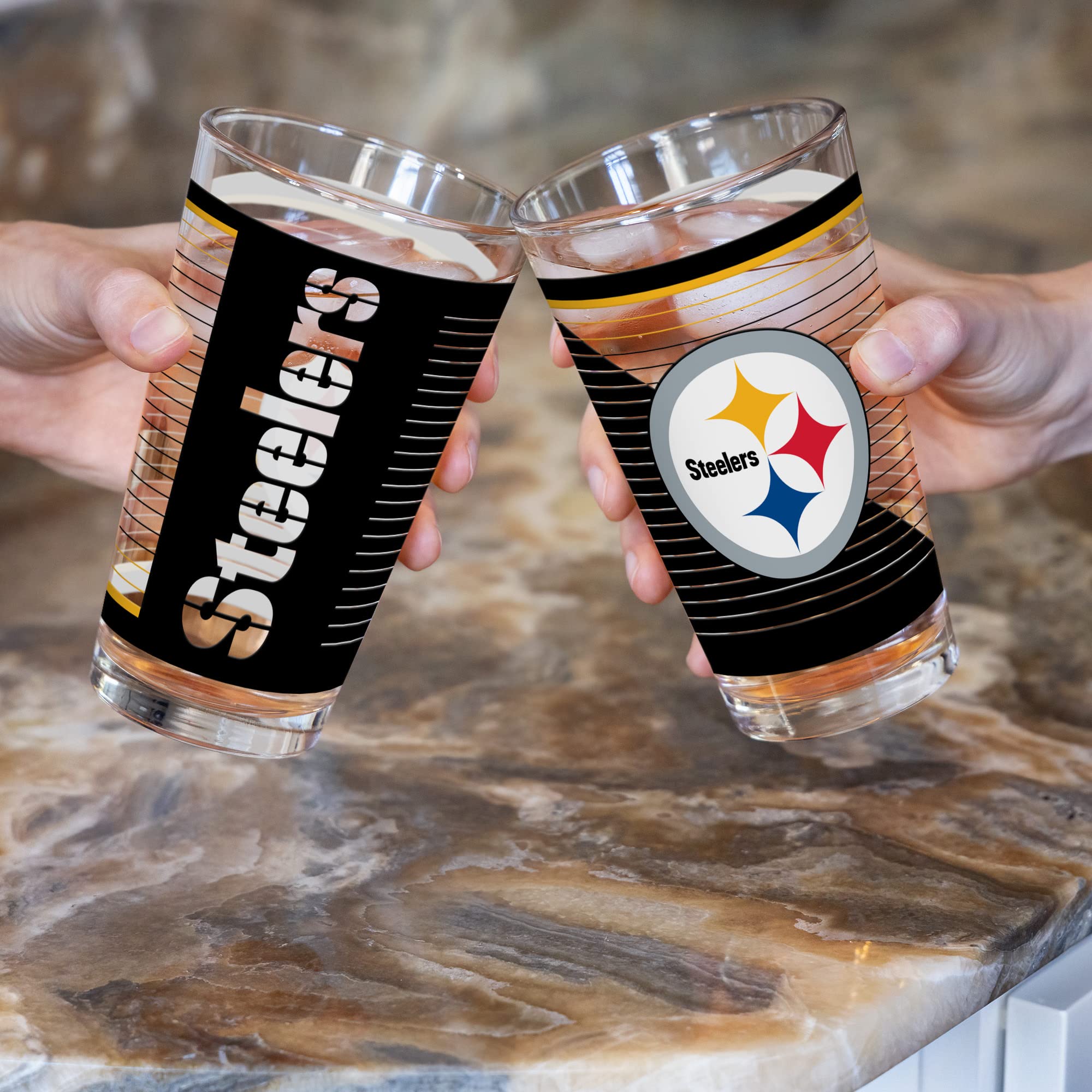 Pittsburgh Steelers Pint Glasses - Set of 2 -2