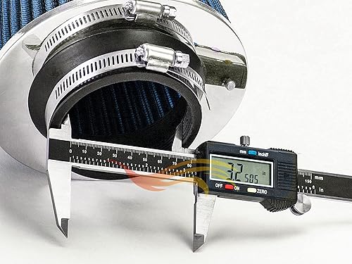 Miniatura 7 de BLUE - Filtro de aire seco lavable con abrazadera para camión de entrada de 4.016 in (8 pulgadas de alto)