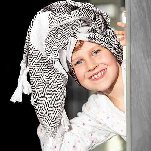 Miniatura 6 de Bencailor 4 toallas de mano turcas de baño de 14 x 30 pulgadas, 100% algodón, toallas decorativas de baño, toallas de baño de mano para cocina,