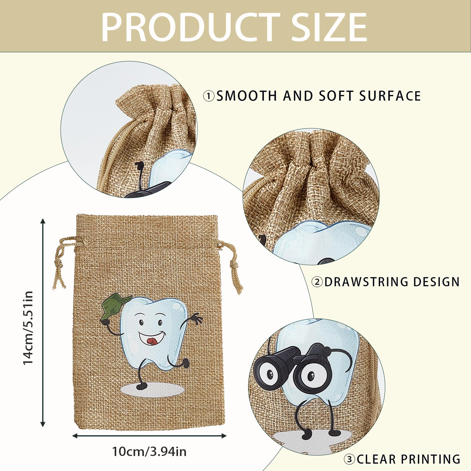 letsinstyle 6 Pcs Tooth Bag Pouch, Tooth Holder to Place Under Pillow - Image 2