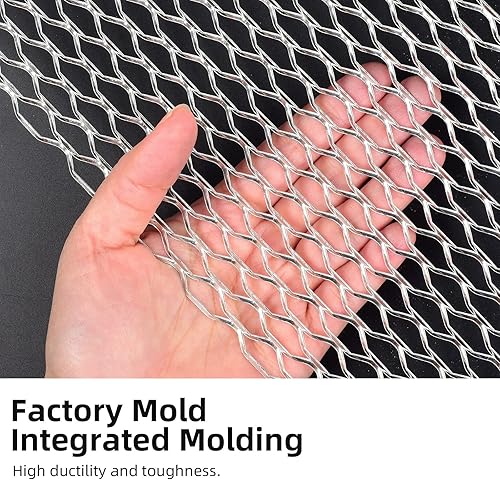 Miniatura 77 de AggAuto 47x16 pulgadas Coche Pickup Truck Grill Mesh Spoiler Bumper Vent Aleación de aluminio Rejilla Automotriz Insertar entrada de aire Racing