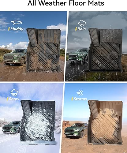 Miniatura 6 de 3W Alfombrillas compatibles con Ford Escape 2020-2023 (no para híbridos), revestimiento de suelo de TPE para todo tipo de clima, ajuste