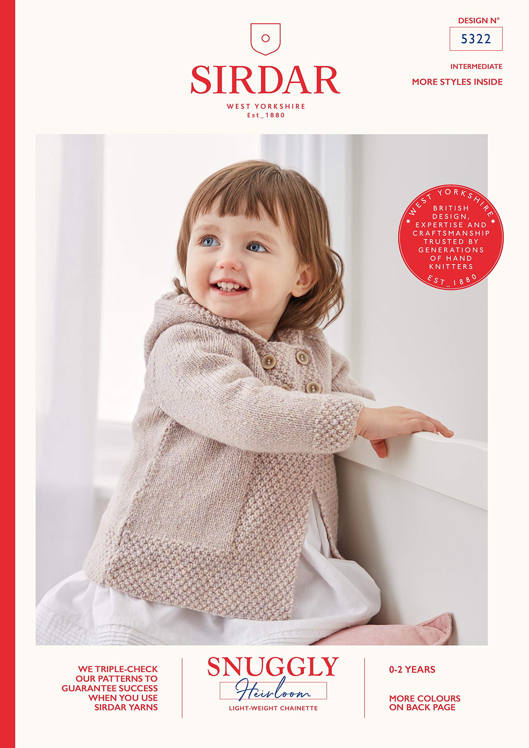 Sirdar Snuggly Heirloom Knitting Pattern Booklet - 5322 Duffle Coat