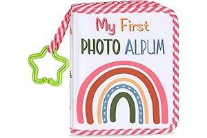 Baby's My First Family Album Soft Photo Cloth Book Boho Rainbow
