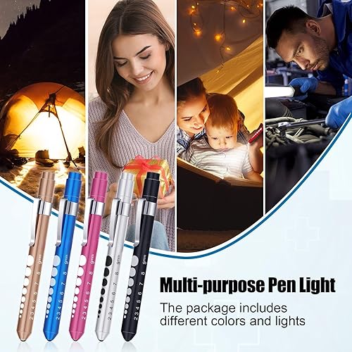 Miniatura 3 de Penlight para bolígrafo de enfermera, luz LED reutilizable con medidor de pupila, luz para enfermeras, alfiler para antorcha, estudiantes de