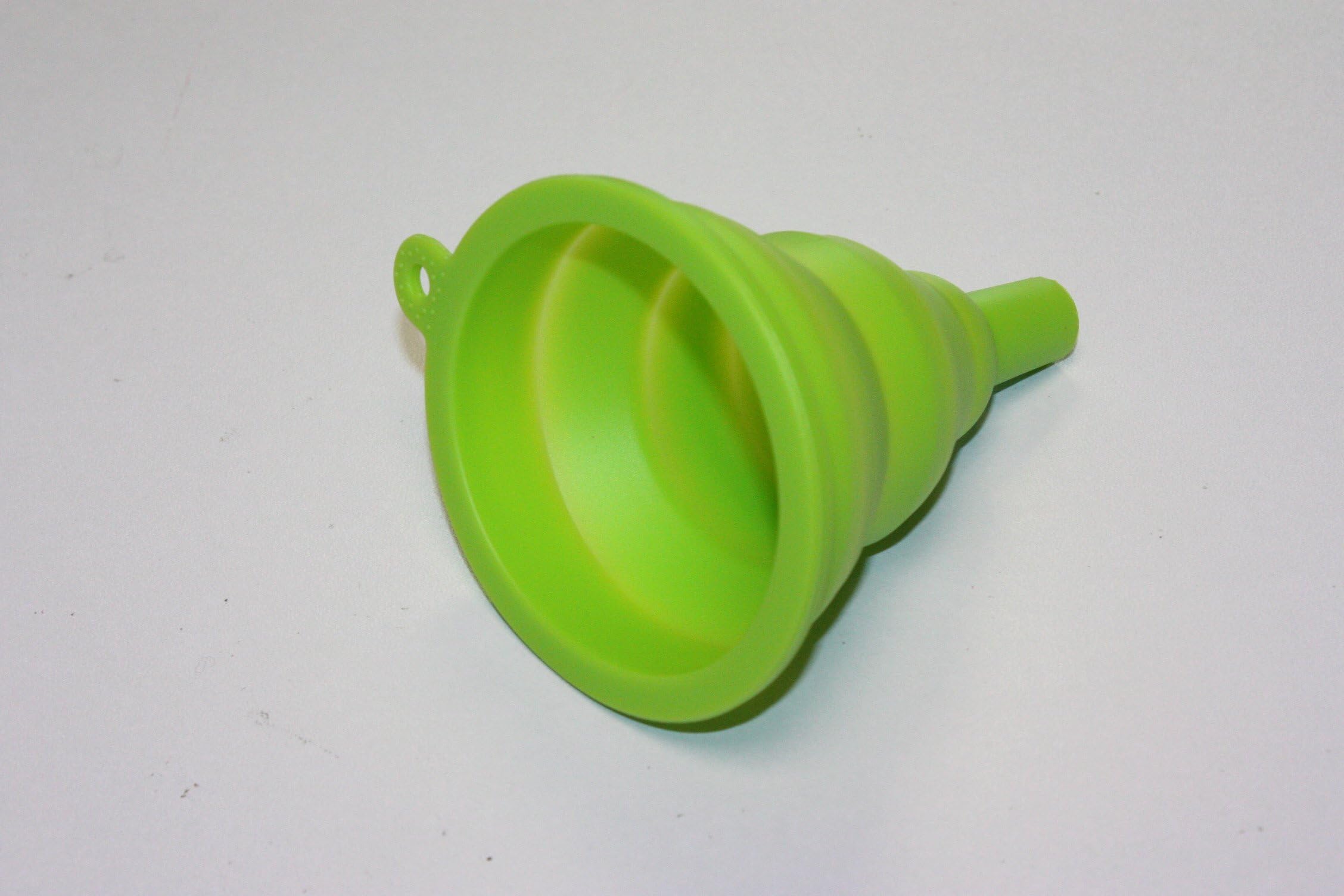 Flexible Collapsible Silicone Funnel Hopper Tool-Kitchen Various Colours (Green)