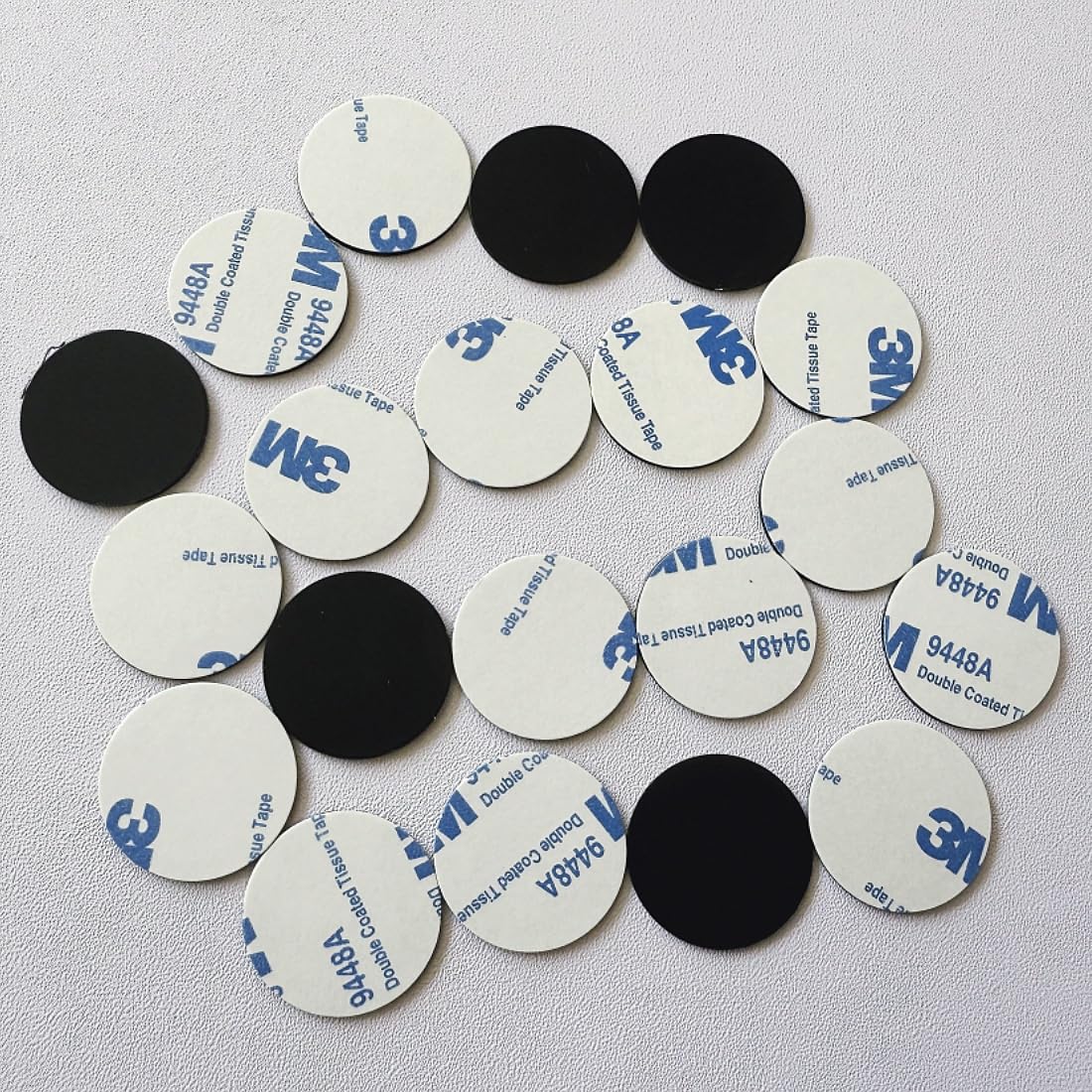 125kHz T5577 RFID Coin tag with Adhesive Backing for Identity Key Tags that can be rewritten with a Diameter of 25mm Black NFC tag(10PCS)