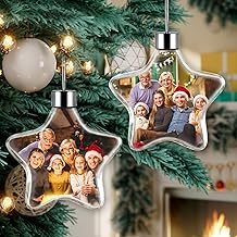 DPDP Personalised Christmas Ball with Photo - Personalized Christmas Decoration with Photo, Personalized Christmas Ornaments to Decorate the Christmas Tree, Gift for Family, Friends