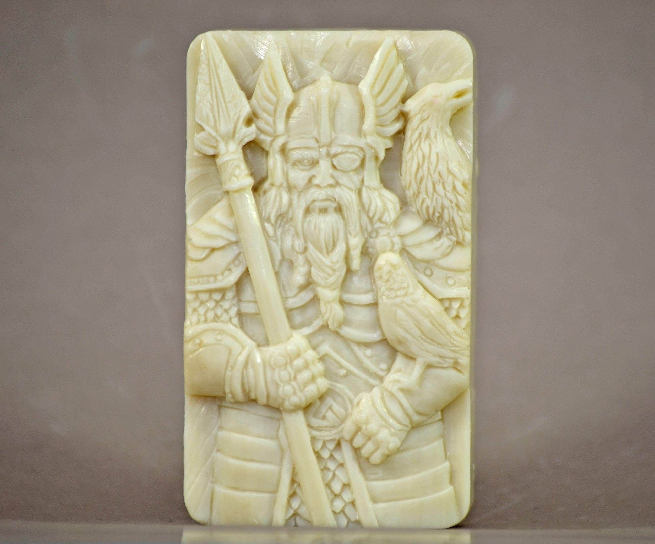 Viking Warrior Silicone Mold SOAP Plaster Wax Resin Clay 5oz ODYN