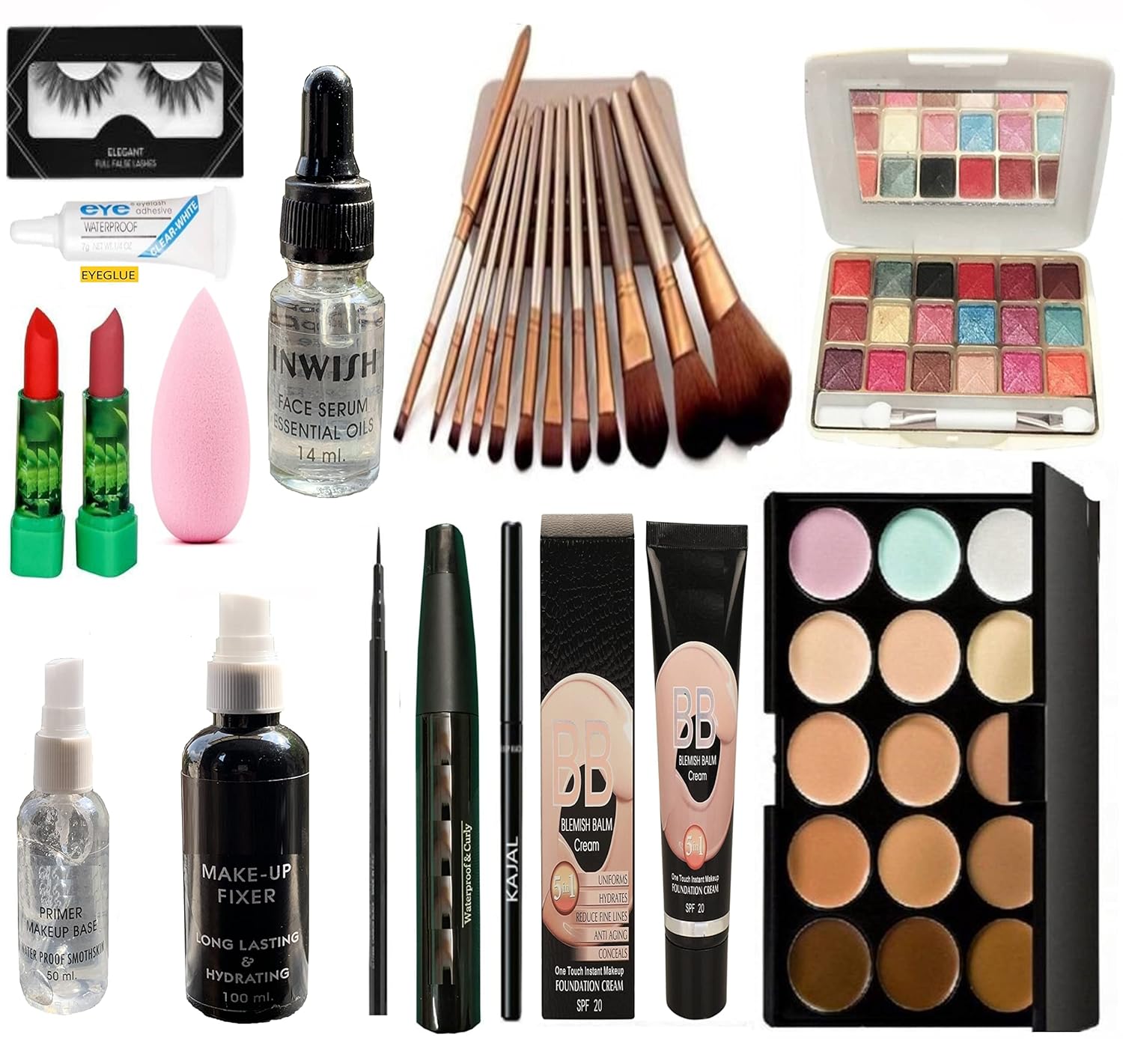 Complete eye & face makeup kit combo pack box set of 26 Professional