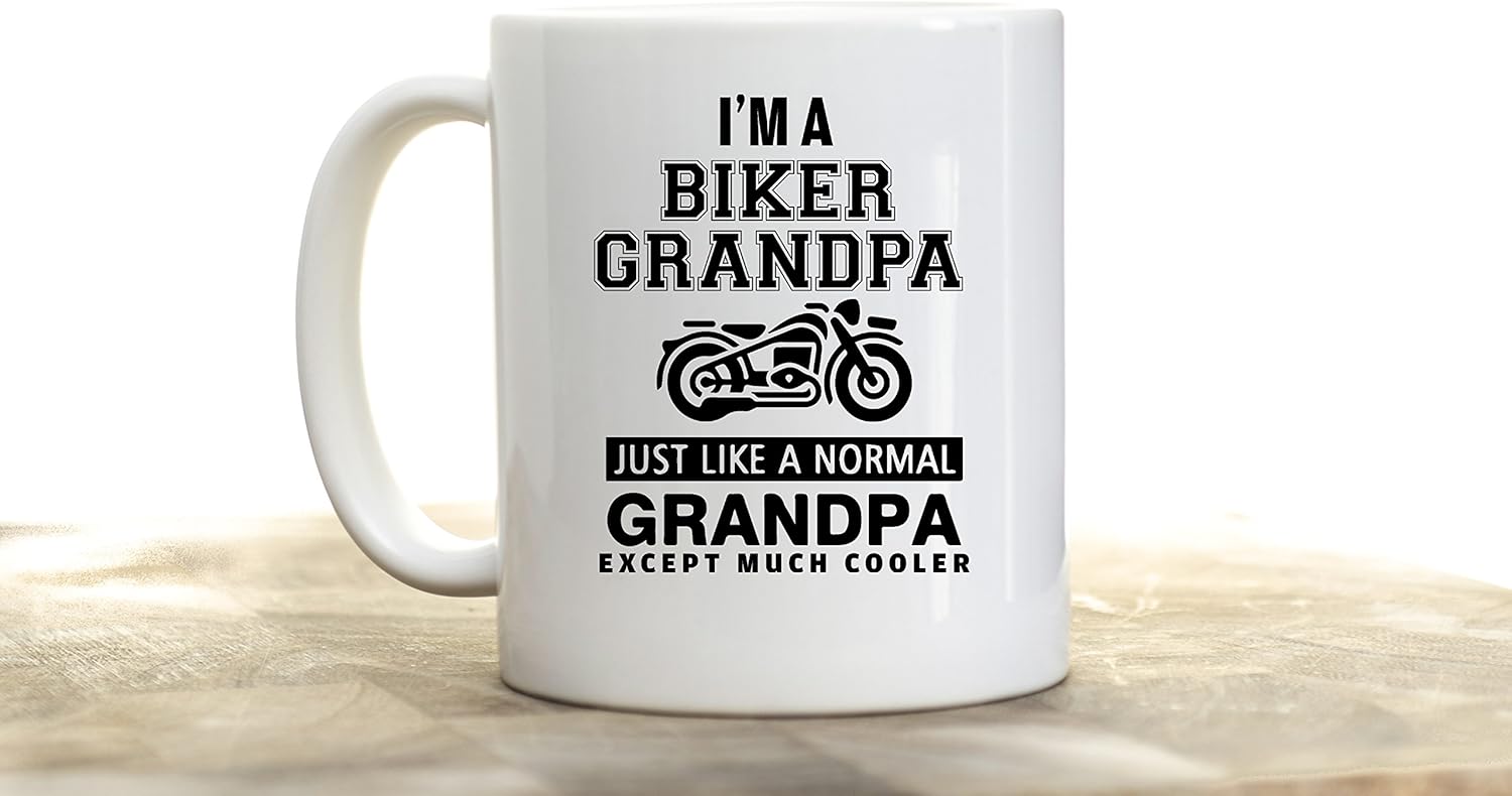 Best Cyber Deals 🔥 I'm Biker Grandpa. Just Like a Normal Grandpa Except Much Cooler. Black letters Funny Unique Biker Inspired Novelty Coffee Mug Cup Motorcycle Birthday Fathers Day Exclusive Discount 🔥 I'm Biker Grandpa. Just Like a Normal Grandpa Except Much Cooler. Black letters Funny Unique Biker Inspired Novelty Coffee Mug Cup Motorcycle Birthday Fathers Day